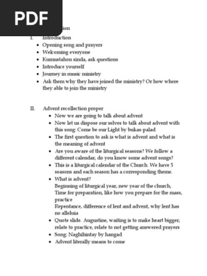 Advent Recollection