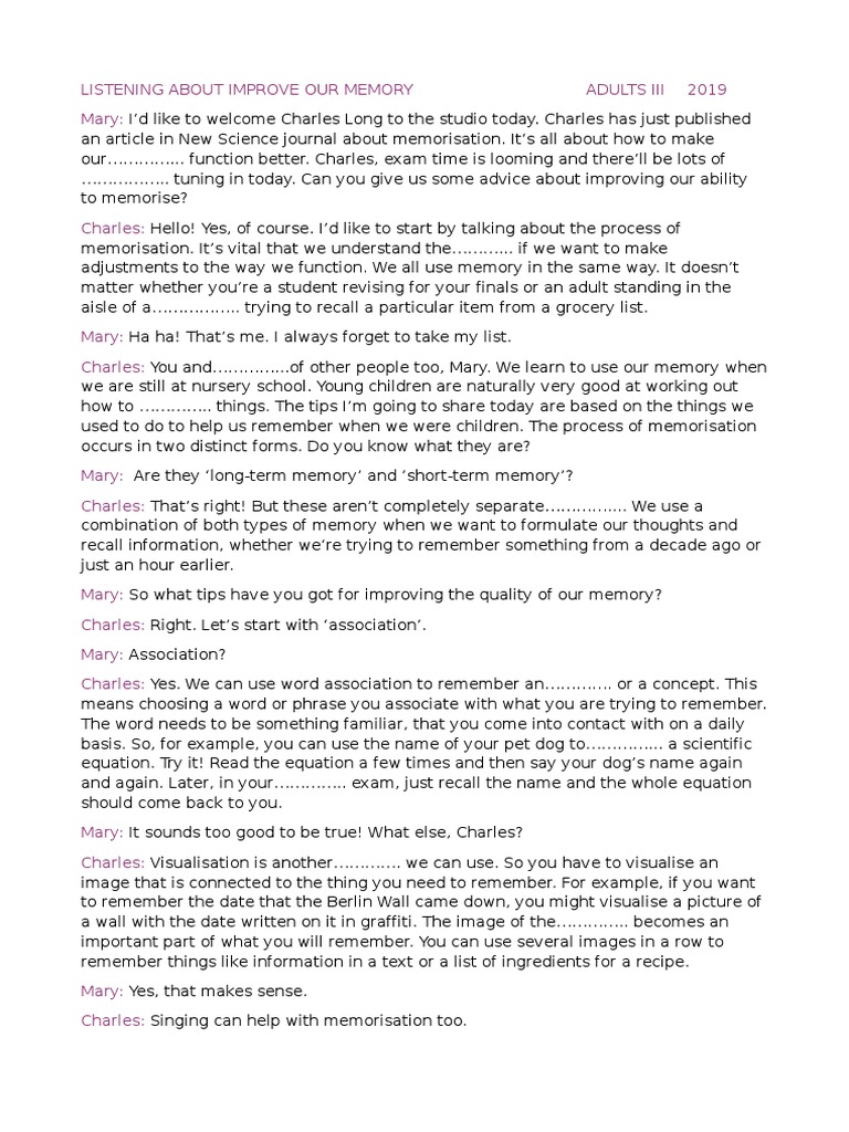 Memory Tips for Students | PDF | Cognitive Neuroscience | Memory