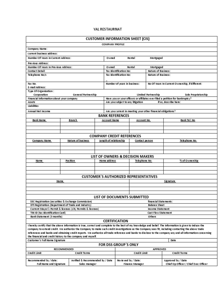 customer-information-sheet-pdf-finance-money-management-credit