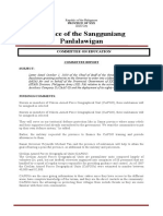 Office of The Sangguniang Panlalawigan: Committee On Education