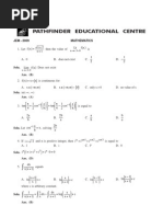 WBJEE Maths 2009