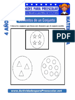 Elementos de Un Conjunto para Niños de 4 Años