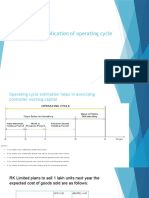Application of Operating Cycle