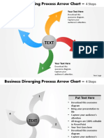 Diverging Process Arrow Chart 4 Steps Cycle Diagram PowerPoint Slides-3
