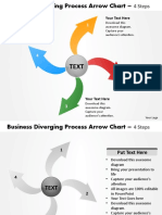 4-Step Business Diverging Process Arrow Chart