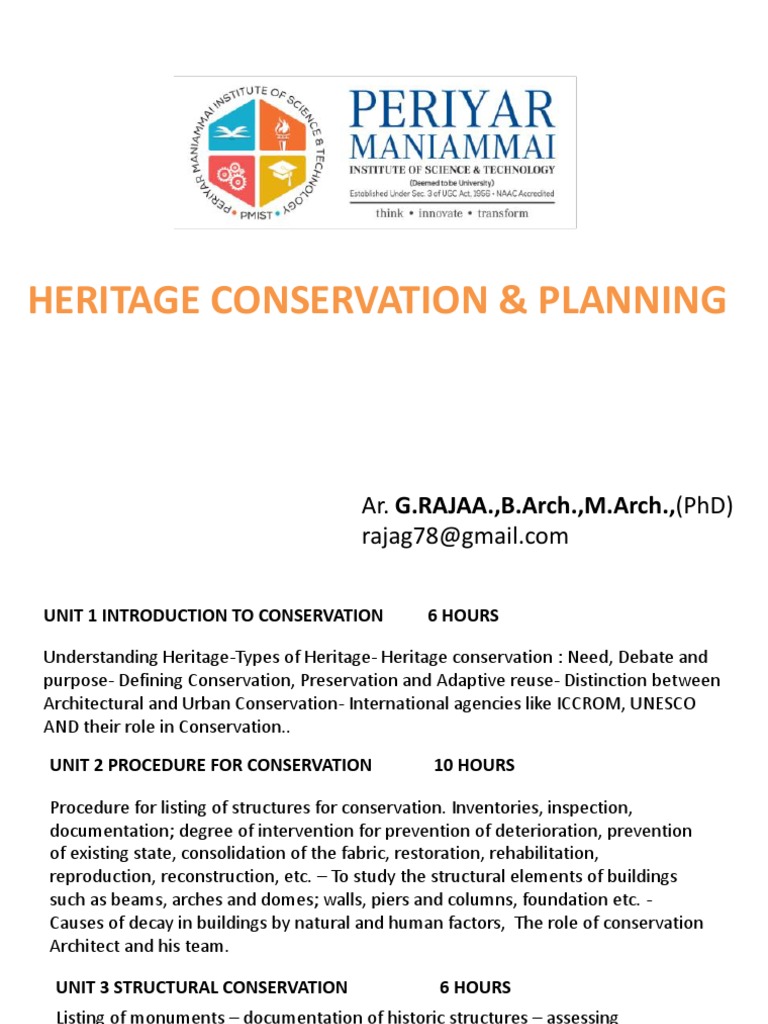 Heritage Conservation | PDF | Historic Preservation | Cultural Heritage