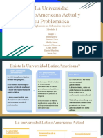 La Universidad LatinoAmericana Actual y Su Problematica
