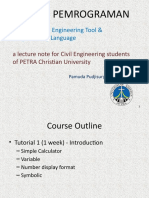 Bahasa Pemrograman: MATLAB As An Engineering Tool & Programming Language