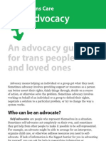 Advocacy: An Advocacy Guide For Trans People and Loved Ones