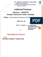 SRI KRISHNA COLLEGE INTERNATIONAL FINANCE TOPICS