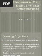 ENT a - Session 2 - What is Entrepreneurship