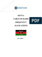 The National Table of Frequency Allocation 2017