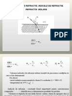 CURS 3. Fenomene Optice - Refractia.Indice de Refractie - Refractie Molara