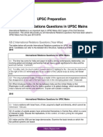 International Relations Questions for UPSC Mains GS 2