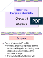 FHSC1134 Inorganic Chemistry: Group 14