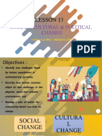 Lesson 13 Social, Cultural Political Changes