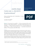 2 - Il Suicidio Assistito Dopo Corte Cost. N. 242 - 2019 1