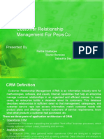 Customer Relationship Management For PepsiCo Inc