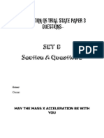 Set B Section A Question 2: Compilation of Trial State Paper 3 Questions