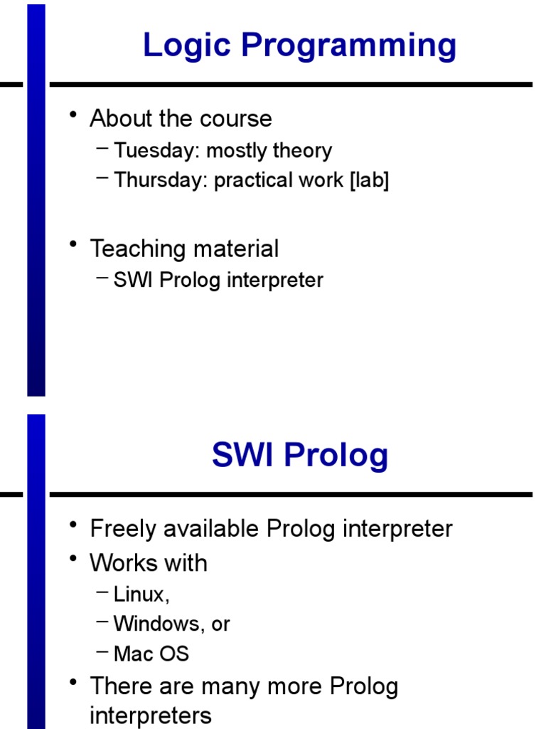 Logic Programming: - About The Course | PDF | Computer Programming ...