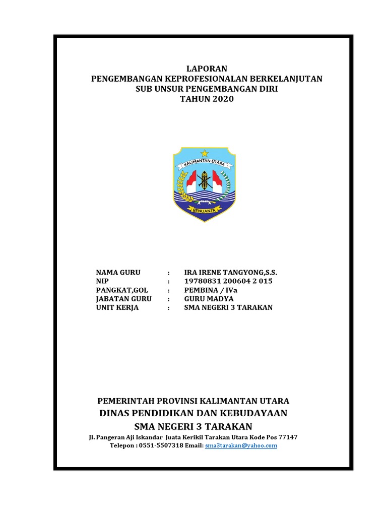 Laporan Pengembangan Diri 2020 | PDF | Bisnis