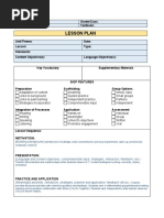 Siop Lesson Plan Template