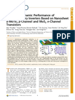 Static and Dynamic Performance of Complementary Inverters Based on Nanosheet α-MoTe2 p-Channel and MoS2 n-Channel Transistors