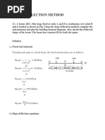 SLOPE DEFLECTION METHOD Examples With Solutions