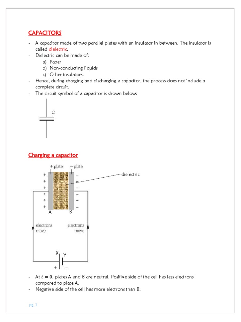 Capacitor Basics for Students | PDF | Dielectric | Capacitor