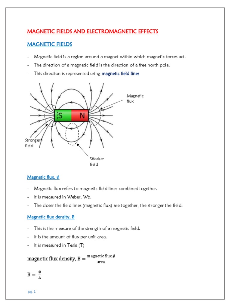 Magnetic Fields and Electromagnetic Effects | PDF | Electromagnetic ...