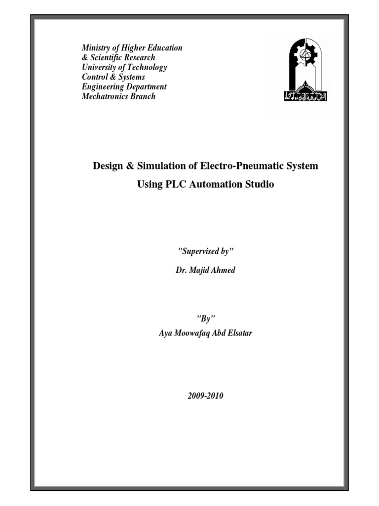 Design & Simulation of Electro-Pneumatic System Using PLC Automation ...