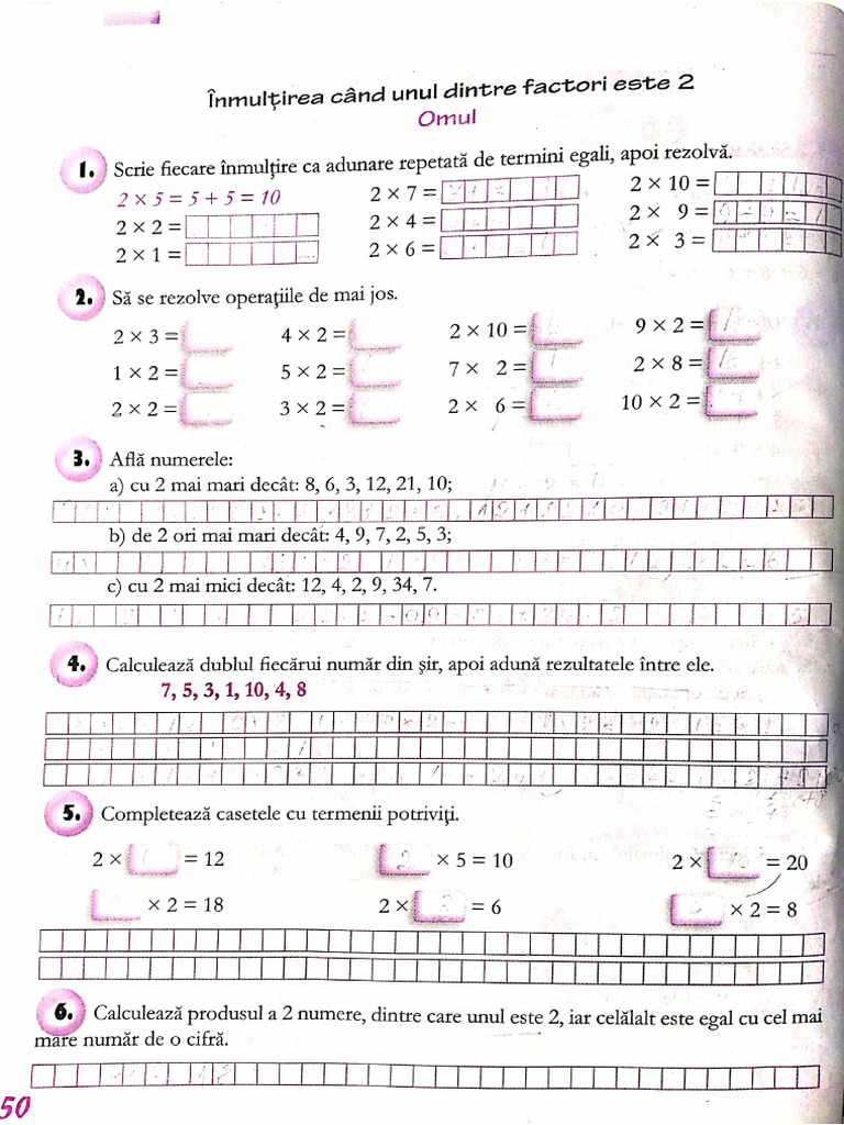 Consolidam Tabla Inmultirii Cu 2! | PDF