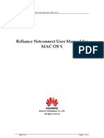 Reliance Netconnect User Manual for Mac OS X