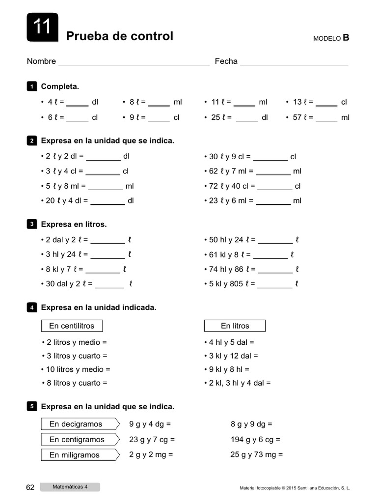 4º Ev T11 Mat Sant Unidades De Medida Metrologia