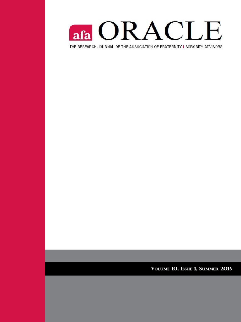 Oracle Summer 2015 | PDF | Fraternities And Sororities | Effect Size