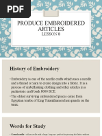 Produce Embrioidered Articles (EA)