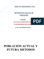 Métodos para calcular la población futura de Pacasmayo