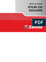 Zanella 150 Exclusive Edizione Limitata Manual