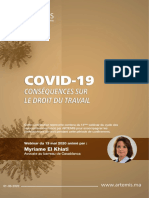 COVID-19 Conséquences Sur Le Droit Du Travail