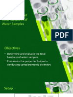 Determination of Total Hardness of Water Samples