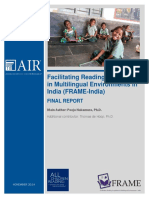 Facilitating Reading Acquisition in Multilingual Environments in India (FRAME-India)