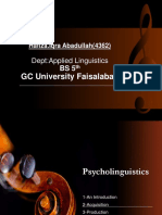 GC University Faisalabad: Dept:Applied Linguistics