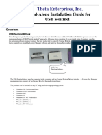 Theta Enterprises, Inc.: Stand-Alone Installation Guide For USB Sentinel
