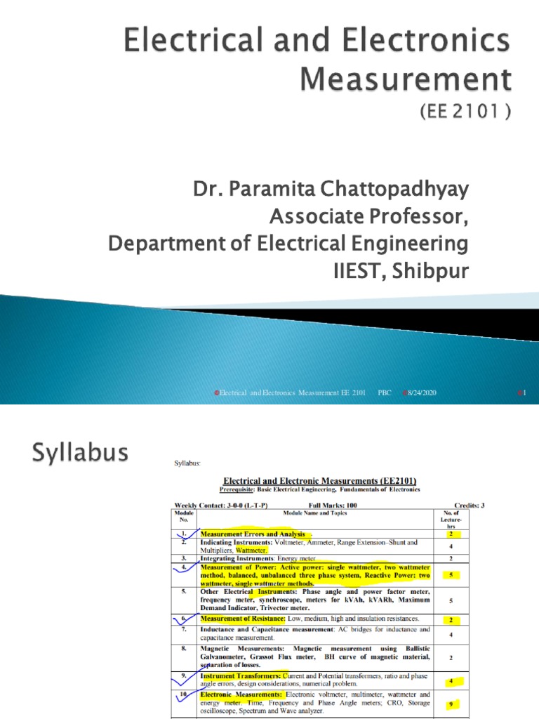 Electrical Measurement Techniques Guide | PDF | Electrical Engineering ...