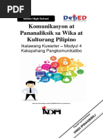 Komunikasyon - Grade 11 - Quarter 2 - Module 1 - Weeks 1 2 PDF 1 | PDF