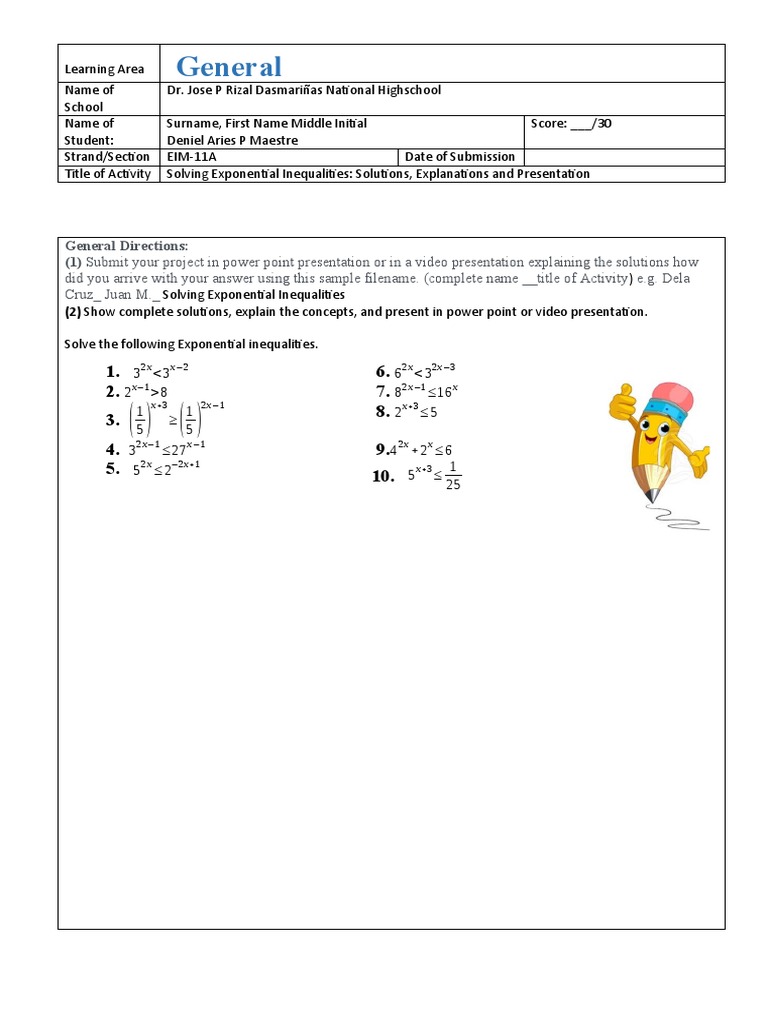 Solving Exponential Inequalities Guide | PDF
