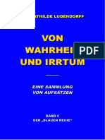 Ludendorff, Mathilde - Von Wahrheit Und Irrtum; Band 6 der blauen Reihe