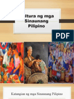 Kultura NG Mga Sinaunang Pilipino