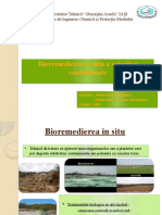 Bioremedierea in Sitisolurilor Contaminante