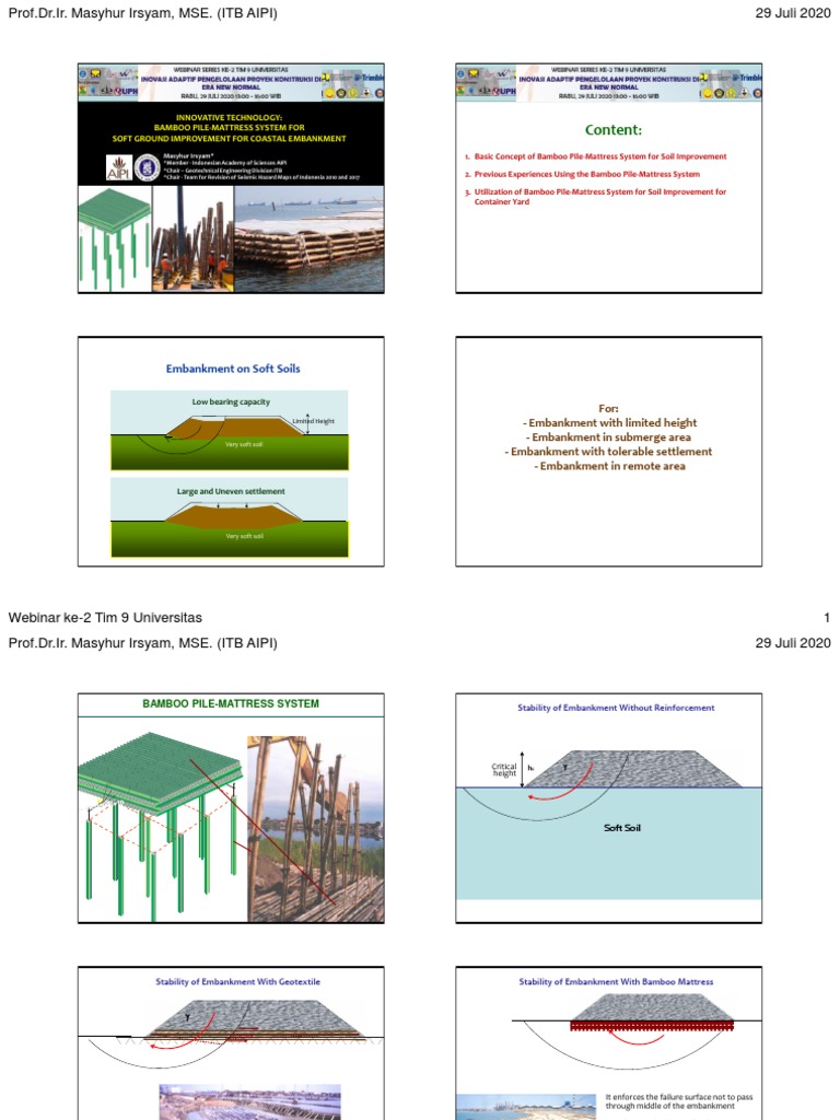 Bamboo Pile-Mattress System for Embankments | PDF | Geotechnical ...